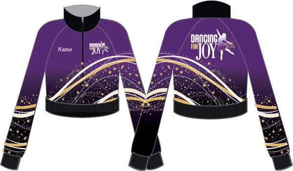 Dancing For Joy Cropped Jockey Jacket High Collar