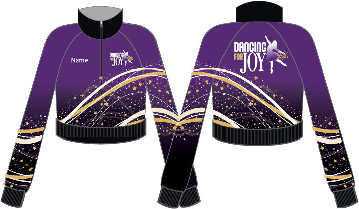 Dancing For Joy Cropped Jockey Jacket High Collar