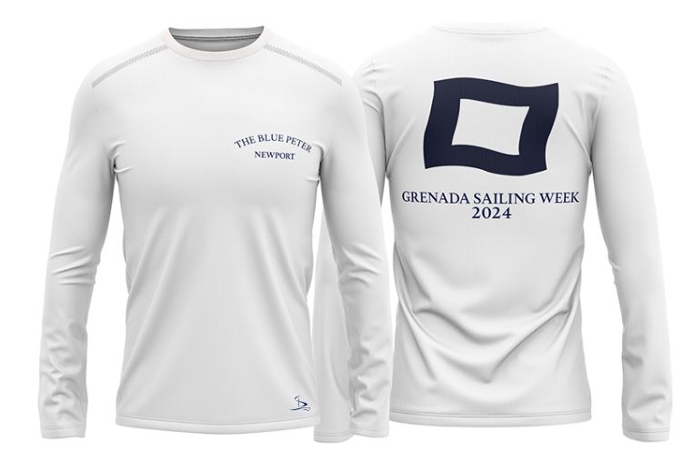 The Blue Peter Newport Grenada Sailing Week Ladies Long Sleeve Sail Shirt - The Ultra Dry SPF 50 Wicking