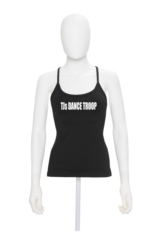 Racer Strap Tank - Tj's Dance Troop (White Logo Items) - Customicrew 
