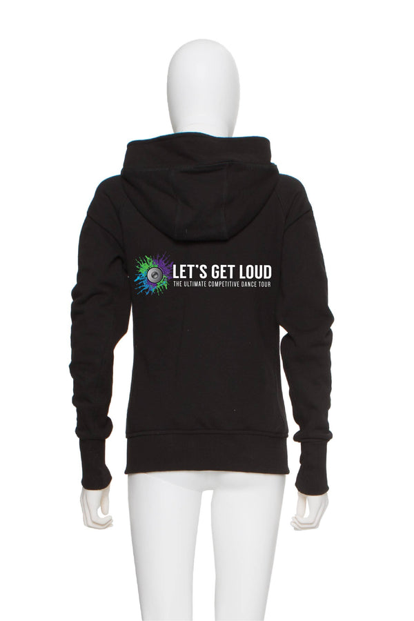 Full Zip Hoody - Let's Get Loud Horizontal Logos - Customicrew 