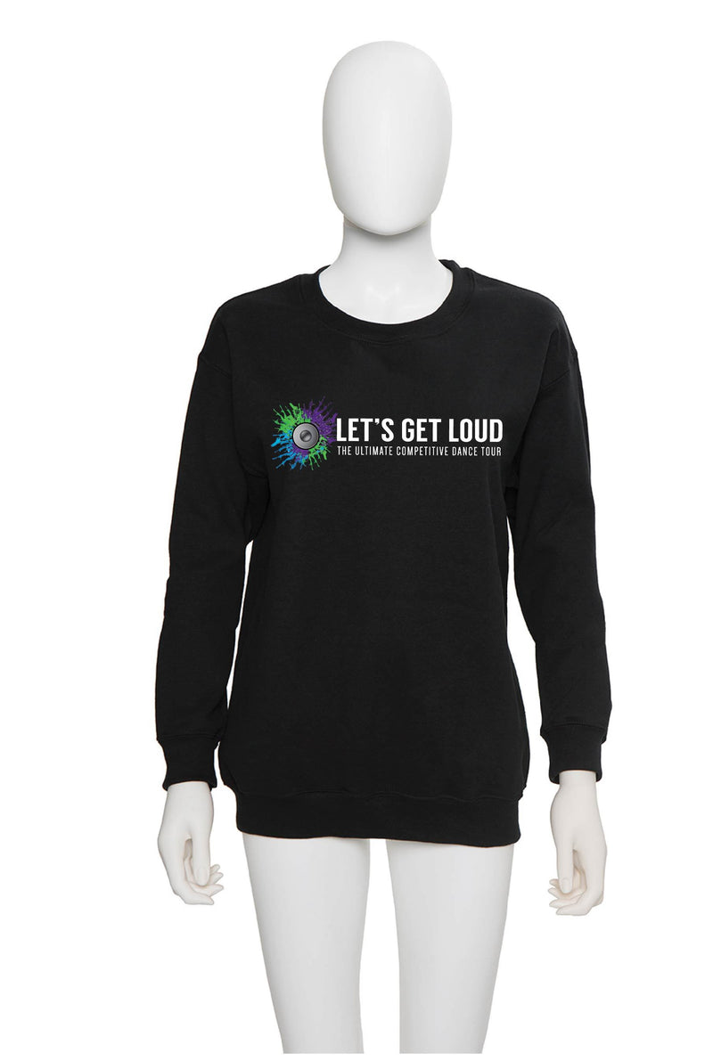 Gildan Crewneck Sweatshirt - Let's Get Loud Horizontal Logos - Customicrew 