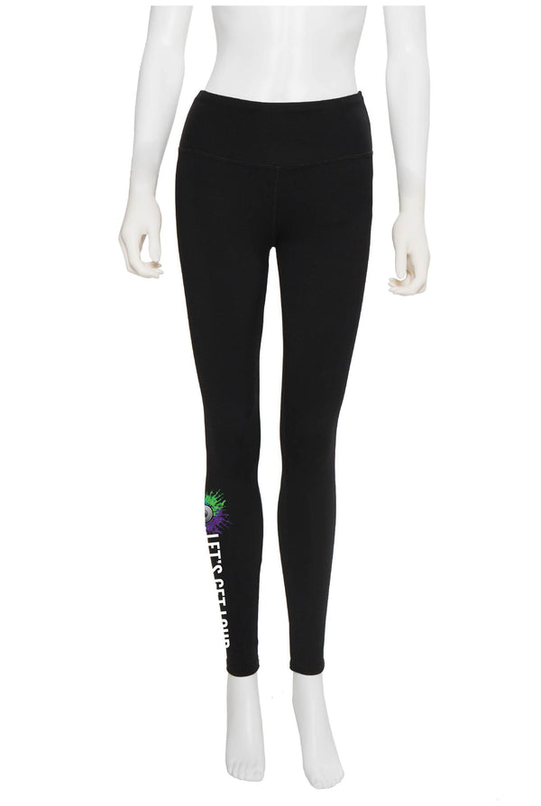 Yoga Legging - Let's Get Loud Horizontal Logos - Customicrew 