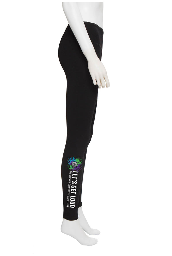 Yoga Legging - Let's Get Loud Horizontal Logos - Customicrew 