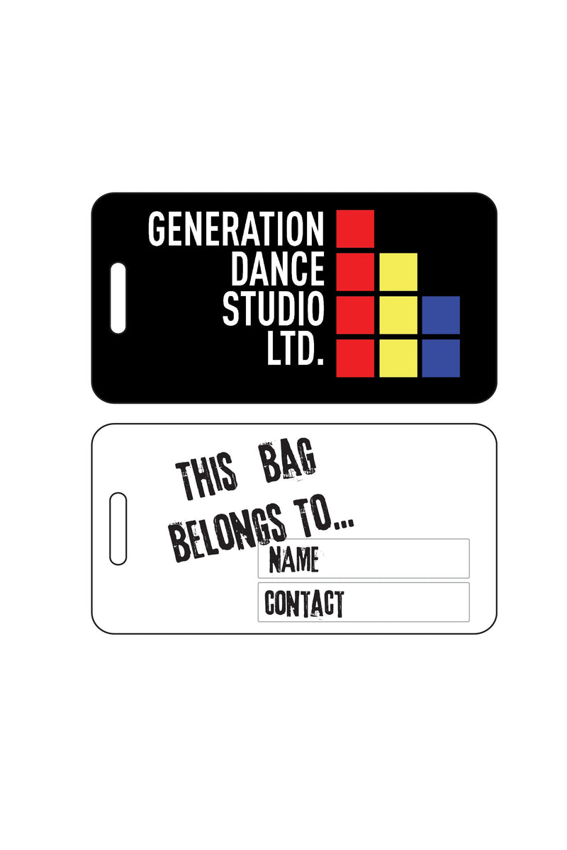 Luggage Tag Sublimated - Generation Dance Studio - Customicrew 