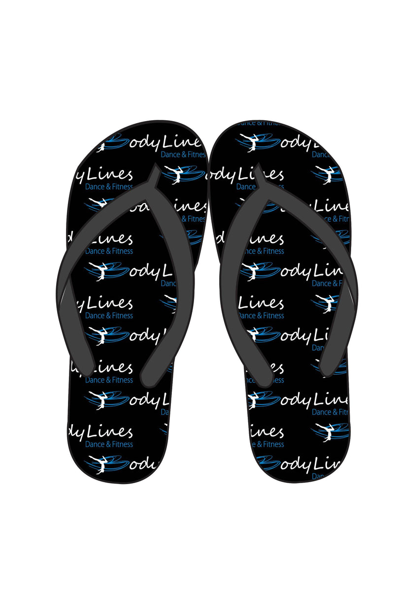 Flip Flops Sublimated - Bodylines Dance and Fitness - Customicrew 
