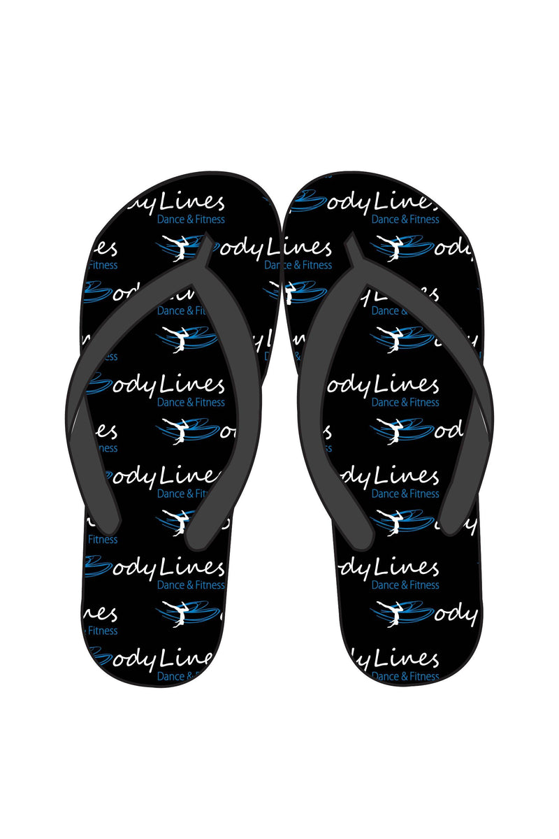 Flip Flops Sublimated - Bodylines Dance and Fitness - Customicrew 